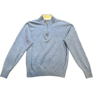 Peter Millar Blue Zip Up Sweater
